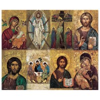 Icon Series Assorted Eight-Up Micro Perforated Bulk Prayer-Cards  - 125 sheets (1000 total cards)