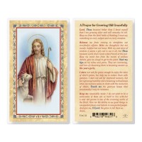 25pk - Prayer For Growing Old With Grace  Gold Stamped Laminated Holy Card  Pk 25