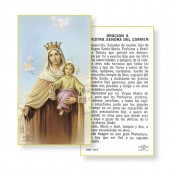 Nuestra Se+----+ora Del Carmen Prayer-Card