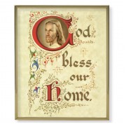 11" x 14" Gold Plaque Frame with a House Blessing Print