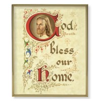 11" x 14" Gold Plaque Frame with a House Blessing Print