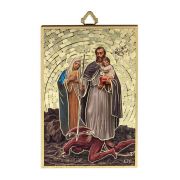 4" x 6" Gold Foil Prayer to Saint Joseph, Terror of Demons Mosaic Plaque