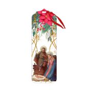 6" Holy Family Wooden Bookmark with Ribbon Tassle (Sold in increments of 5)