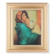10 1/4" x 12 1/4" Satin Gold Frame with an 8" x 10" Madonna of the Streets Print