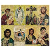 Assorted Subjects Gold Stamped Icon Series 8-Up Micro-Perf