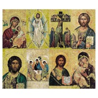 Assorted Subjects Gold Stamped Icon Series 8-Up Micro-Perf