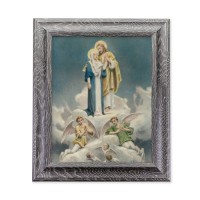 10 1/2" x 12 1/2" Grey Oak Finish Frame with an 8" x 10" Chambers: Jesus and Mary Print