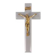9" Grey Cross with Museum Gold Tone Corpus
