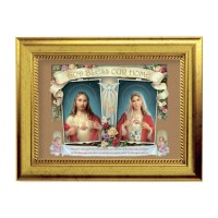 6 3/4" X 8 3/4" Gold Leaf Finish Frame with 5" X 7" House Blessing Textured Art
