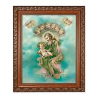 10" x 12" Ornate Wood Frame with an 8" x 10" St. Joseph Print
