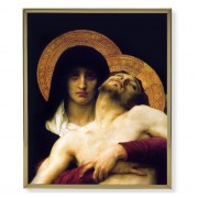 8" x 10" Gold Plaque Frame with a Bouguereau: Pieta Print