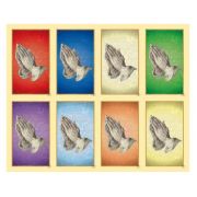 Aurora Praying Hands Eight-Up Micro Perforated Holy Cards