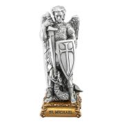 4 1/2" Pewter Saint Michael Statue Gift Boxed