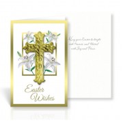 Lilies with Crucifix Easter Greeting Cards in a Box