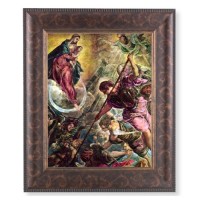 11 1/4" x 13 1/4" Art Deco Frame with an 8" x 10" Battle of Archangel St. Michael Print