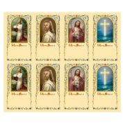 Assorted Memorial Eight-Up Micro Perforated Holy Cards
