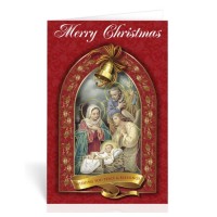 Holy Family with Angel, Merry Christmas Greeting Cards Boxed