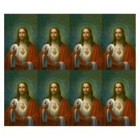 Sacred Heart of Jesus Eight-Up Micro Perforated Bulk Prayer-Cards  - 125 sheets (1000 total cards)