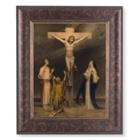 11 1/4" x 13 1/4" Art Deco Frame with 8" x 10" Chambers: Crucifixion Print