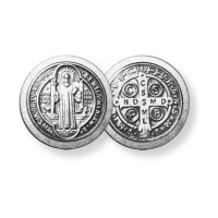 10pk - Saint Benedict Protection from Evil Pocket Coin (Sold in Inc. of 10)