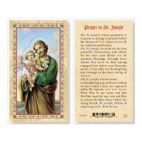 25pk - Saint Joseph - 50Th Year Our Lord Gold Stamped Laminated Holy Card  Pk 25