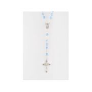 Blue Crystal Aurora Borealis Lourdes Water Rosary