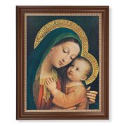 13 1/2" x 16 9/16" Walnut Finished Frame with 11" x 14" Our Lady of Good Counsel Textured Art