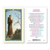 25pk - Oracion de San Francisco laminated Holy Card Pk 25