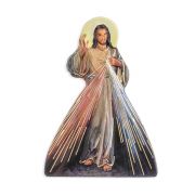 3" Magnetic Resin Statuette of the Divine Mercy in 2D with Gold Highlights (Sold in Inc. of 3)