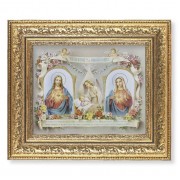 12 1/2" x 14 1/2" Ornate Gold Leaf Antique Frame with 8" x 10" Baby Room Blessing in Spanish Print