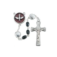 7mm Black Bead RCIA Rosary