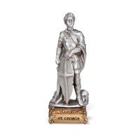4 1/2" Pewter Saint George Statue Gift Boxed