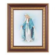 11 1/2" x 13 1/2" Cherry Frame with Gold Trim with an 8" x 10" Our Lady of Grace Print
