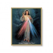 11" x 14" Gold Plaque Frame with a Divine Mercy Print