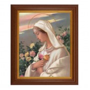 10 1/2" x 12 1/2" Walnut Finish Beveled Frame with 8" x 10" Mystical Rose Textured Art 10 1/2" x 12 1/2" Walnut Finish Beveled Frame with 8" x 10" Mystical Rose Textured Art