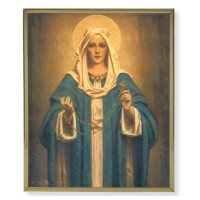 8" x 10" Gold Plaque Frame with a Chambers: Our Lady of the Rosary Print