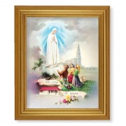 10" x 12" Gold Leaf Finish Beveled Frame with 8" x 10" Our Lady of Fatima Textured Art