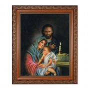 10" x 12" Ornate Wood Frame with an 8" x 10" The Holy Family Print