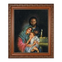 10" x 12" Ornate Wood Frame with an 8" x 10" The Holy Family Print