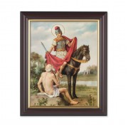 10" x 12" Walnut Frame with Gold Inside Lip and a 8" x 10" St. Martin of Tours Print