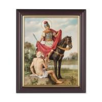 10" x 12" Walnut Frame with Gold Inside Lip and a 8" x 10" St. Martin of Tours Print