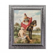 10 1/2" x 12 1/2" Grey Oak Finish Frame with an 8" x 10" Saint Martin of Tours Print