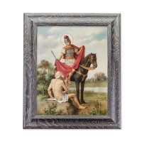 10 1/2" x 12 1/2" Grey Oak Finish Frame with an 8" x 10" Saint Martin of Tours Print