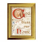 6 3/4" X 8 3/4" Gold Leaf Finish Frame with 5" X 7" House Blessing Textured Art