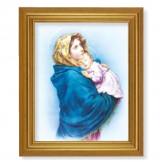 10" x 12" Gold Leaf Finish Beveled Frame with 8" x 10" Madonna of the Streets Textured Art
