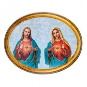 Oval Sacred Hearts Plaque Oval Sacred Hearts Plaque