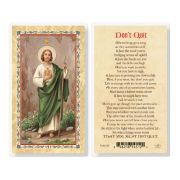 St Jude - Don't Quit Laminated Holy Card. Inc. of 25