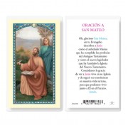 25pk - Oraicion A San Mateo Laminated Holy Card Pk 25