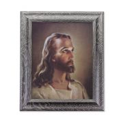 10 1/2" x 12 1/2" Grey Oak Finish Frame with an 8" x 10" Sallman: Head Of Christ Print