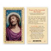 25pk - Prayer For Souls In Purgatory  Gold Stamped Laminated Holy Card  Pk 25